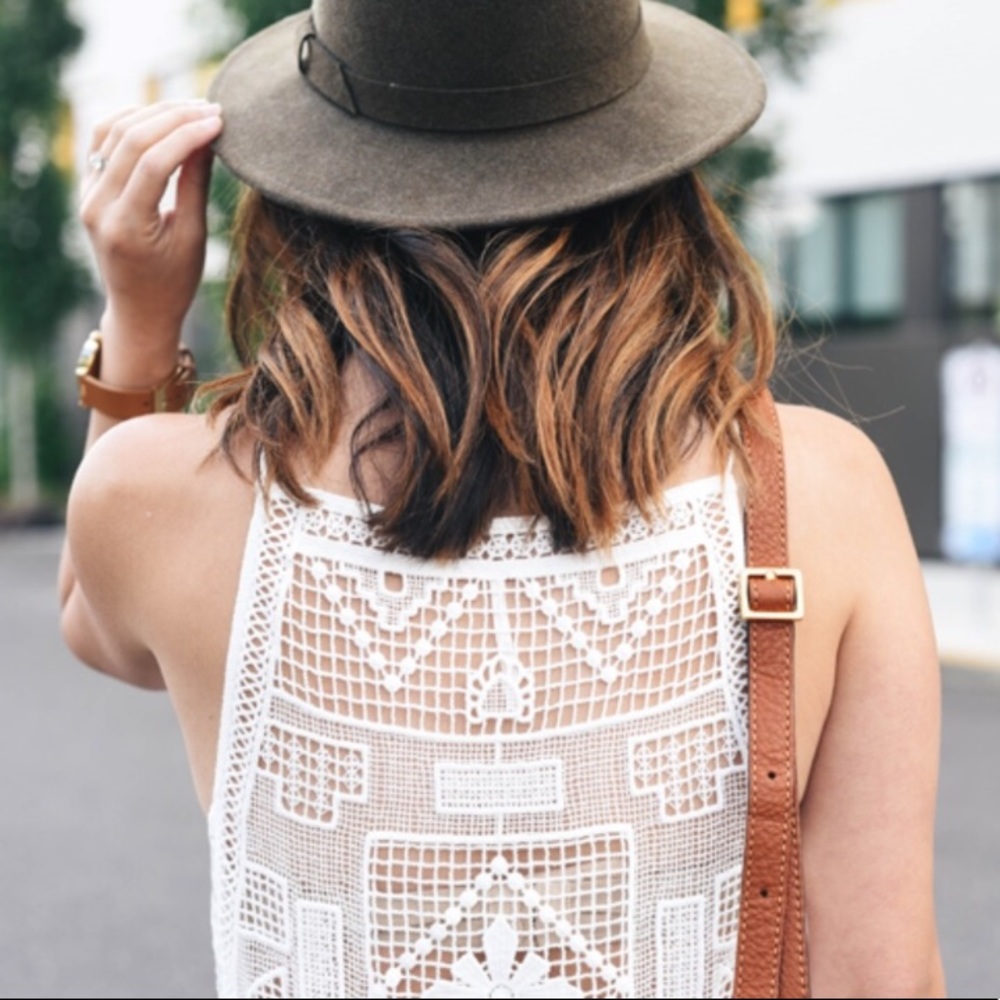 Free People✨’Emily in Ivory’ Crochet Boho Tunic